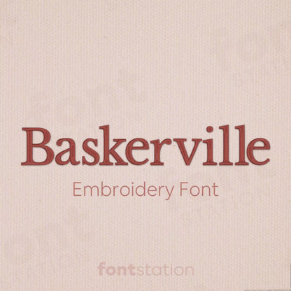 Baskerville Embroidery Font