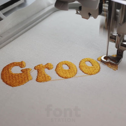 Groovy Embroidery Font