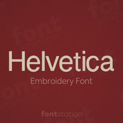 Helvetica Embroidery Font