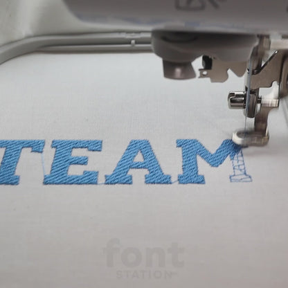 Varsity Embroidery Font