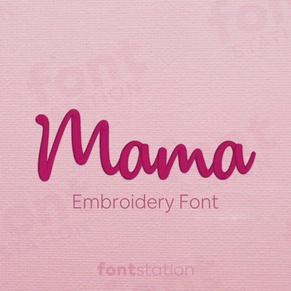 Mama Embroidery Font
