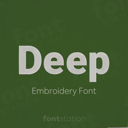 Deep Embroidery Font
