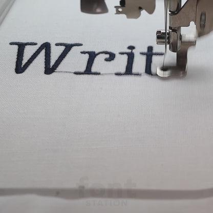 Typewriter Embroidery Font
