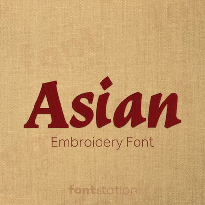 Asian Embroidery Font
