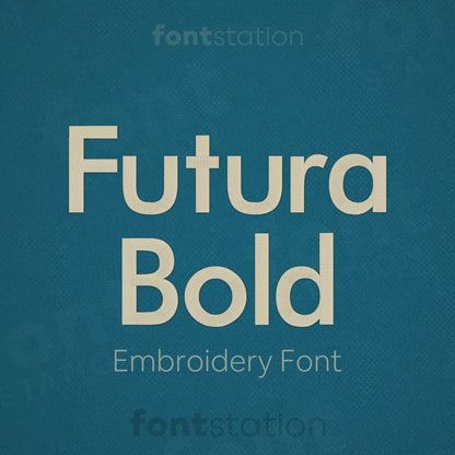 Futura Bold Embroidery Font