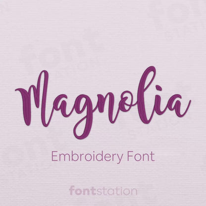 Magnolia Sky Embroidery Font