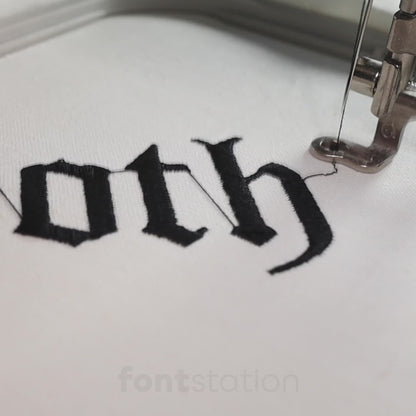 Old English Embroidery Font