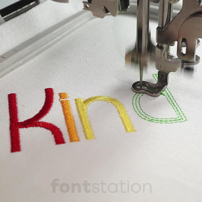 Kindergarten Embroidery Font