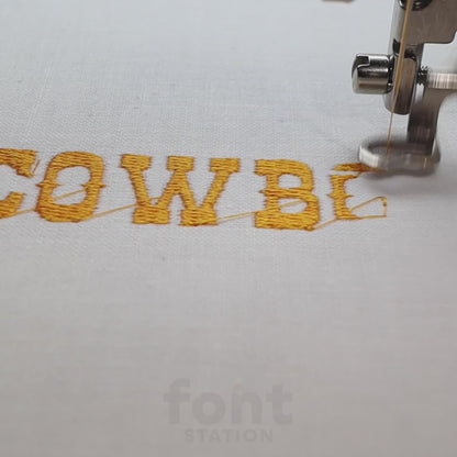 Western Embroidery Font