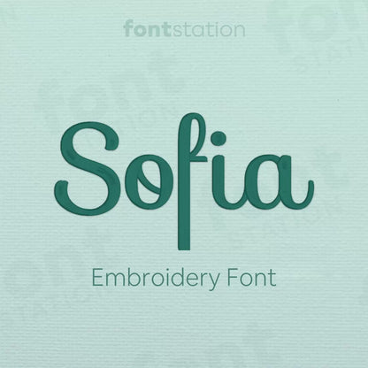 Sofia Embroidery Font