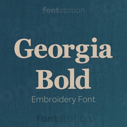 Georgia Bold Embroidery Font