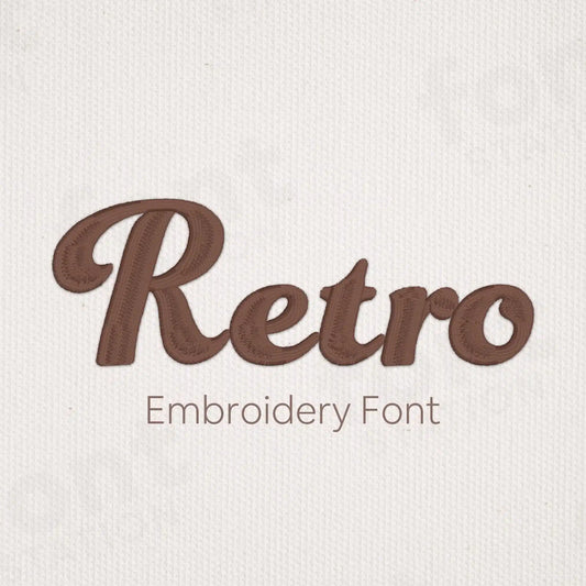 Main image of the Retro embroidery font created by FontStation