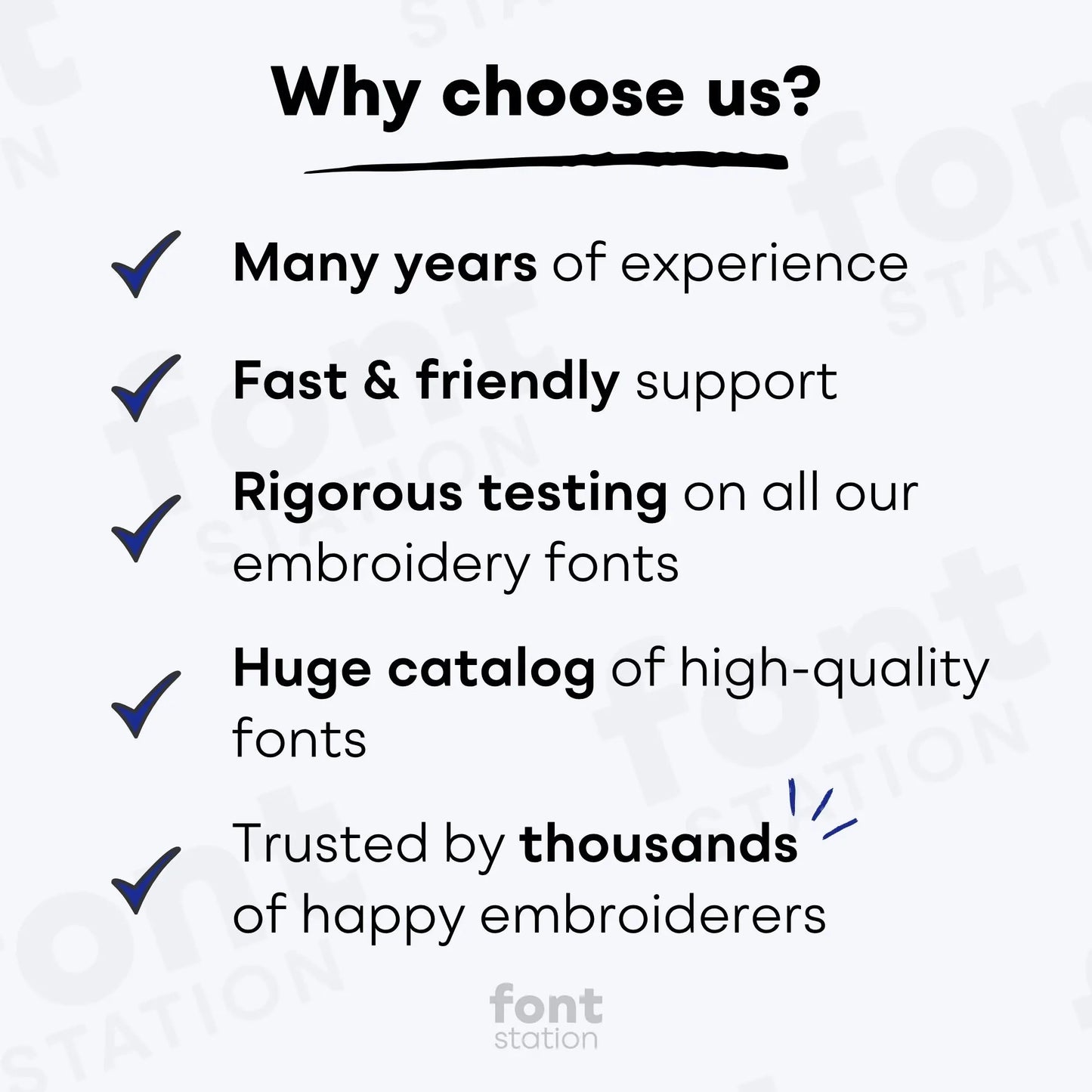 Sans Serif Embroidery Font