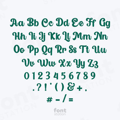 Santa Claus Embroidery Font