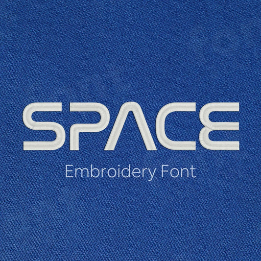 Main image of the Space embroidery font created by FontStation
