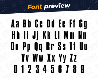 Image showing all characters available in the Straight Outta font created by FontStation.