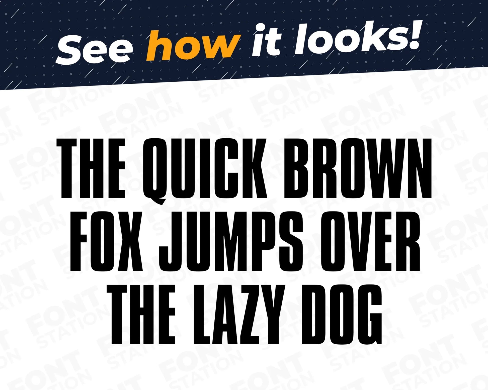 A complete showcase image of the Straight Outta font, featuring the text 'The quick brown fox jumps over the lazy dog' to display every letter of the alphabet.