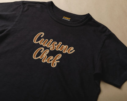 Sublimated T-Shirt with Sweet Cookies Font Typography - Fashionable Apparel Displaying Stylish Lettering