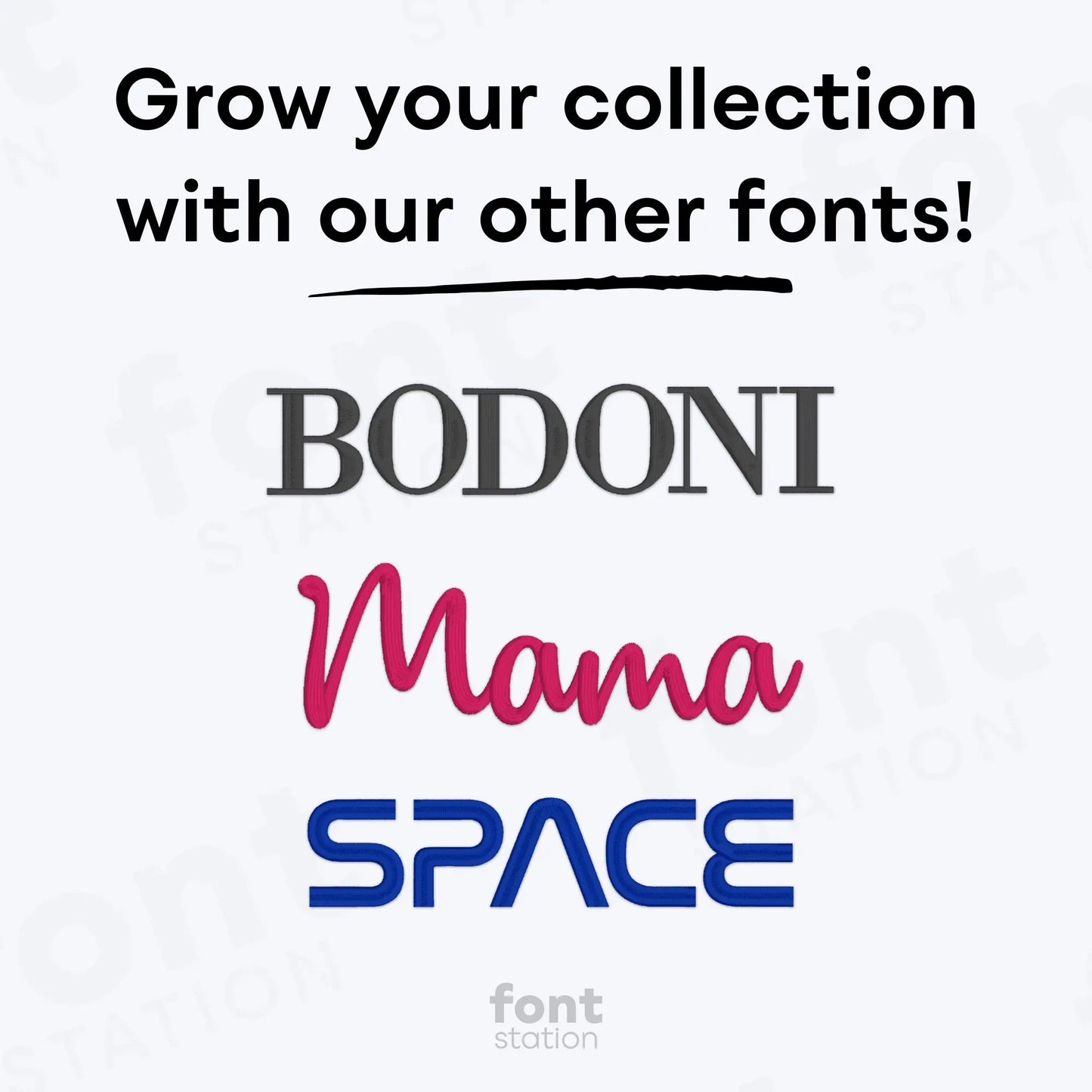 Tall Block Embroidery Font