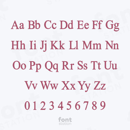 Times New Roman Embroidery Font
