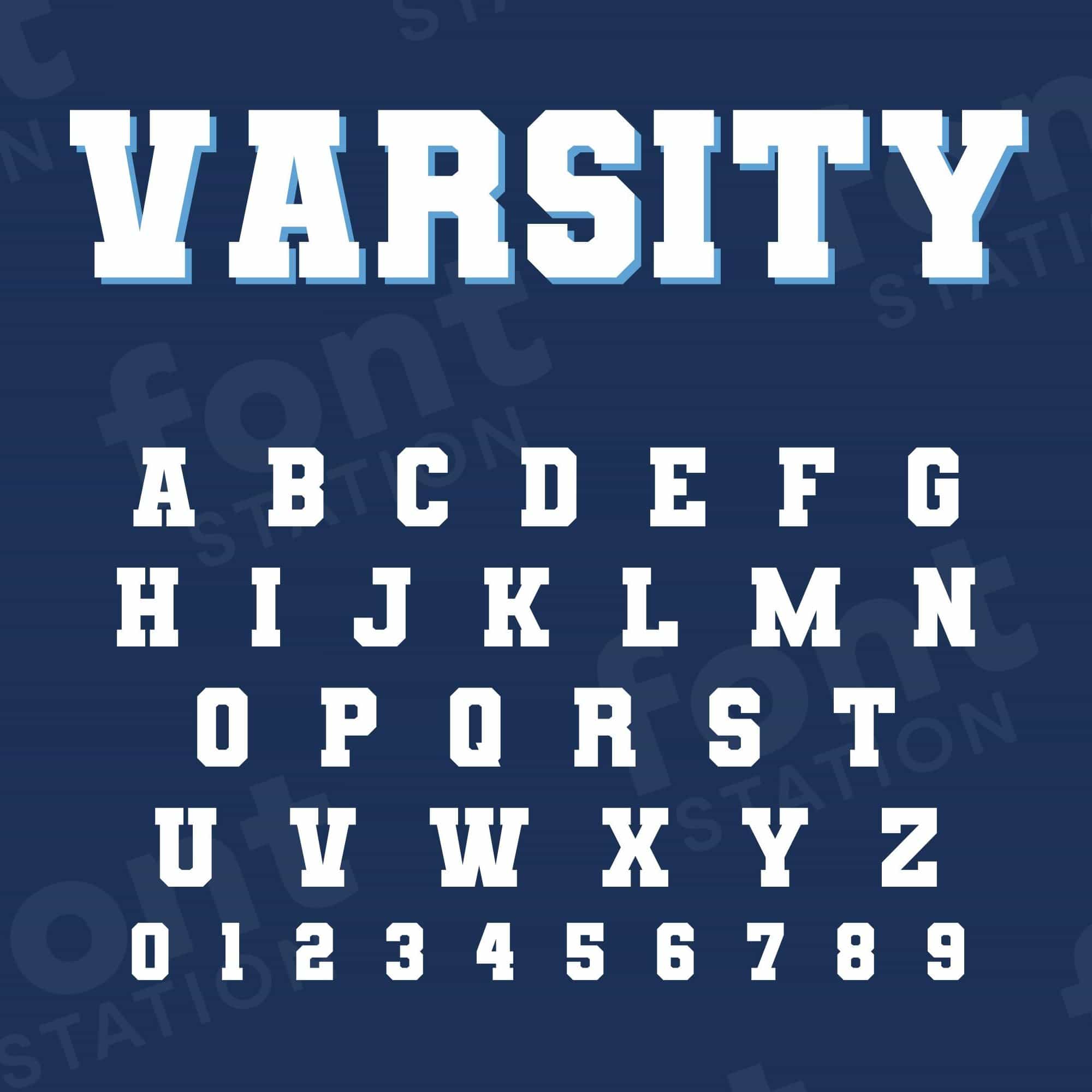 Unity Reed Varsity Letter Varsity Font Letters Free