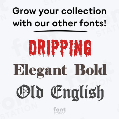 Zombie Embroidery Font