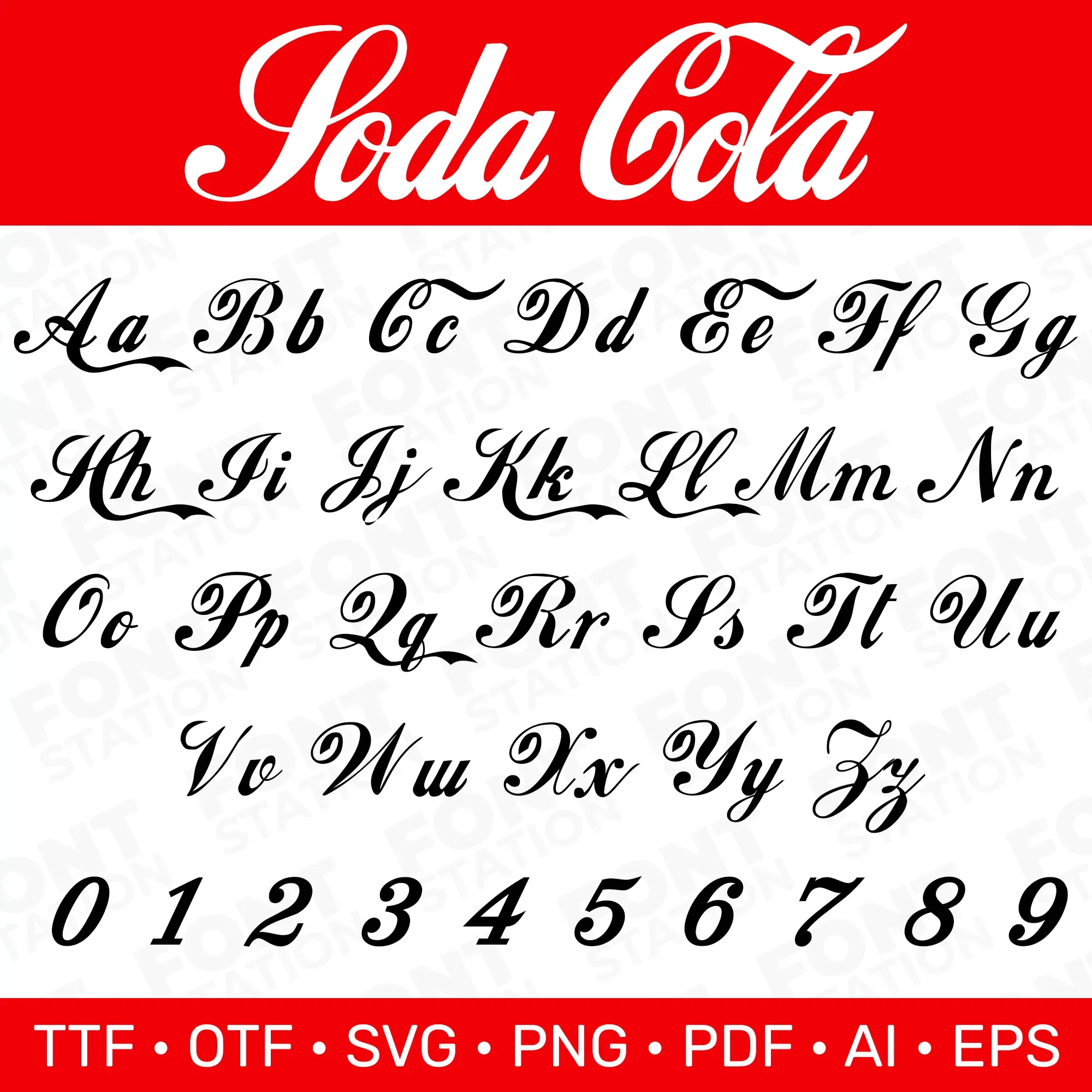 Coca Cola Font Soda Font Instant Download