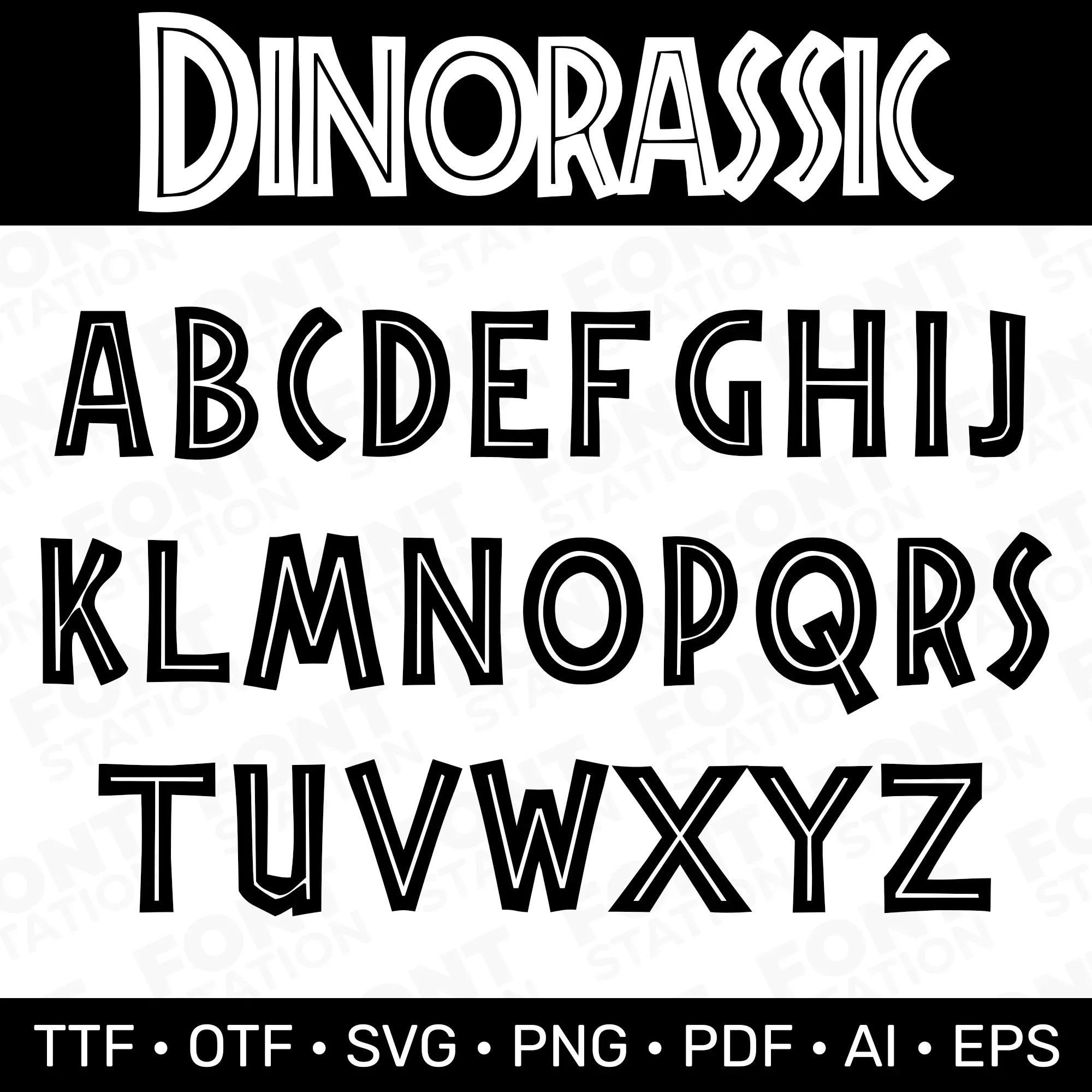 Jurassic Park Font Jurassic World Font Instant Download 