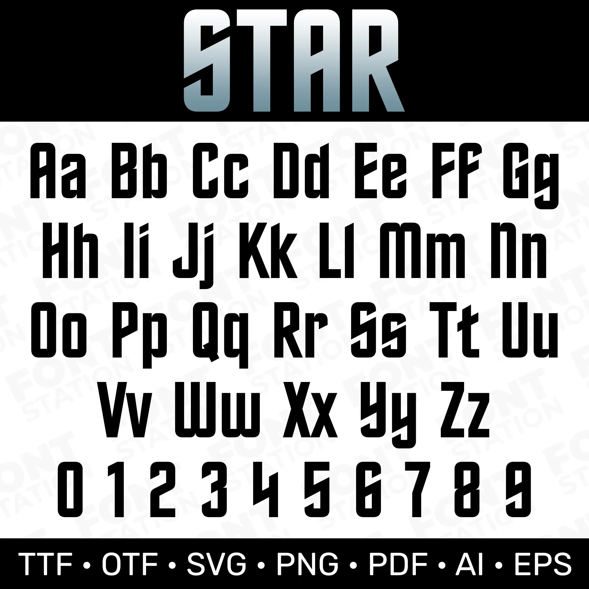 star trek galaxy font