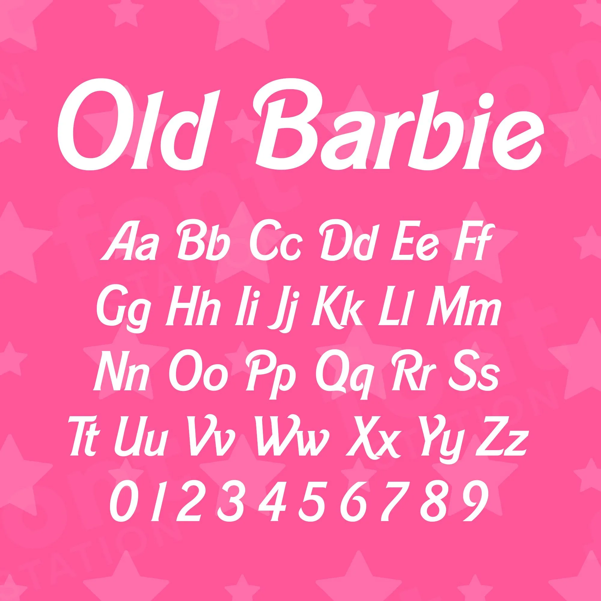 Old Barbie Font - Instant Download