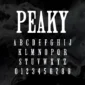 Image showing all characters available in the Peaky Blinders font created by FontStation.
