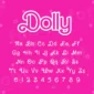 Image showing all characters available in the Barbie Movie font created by FontStation.