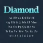 Image showing all characters available in the Diamond font created by FontStation.