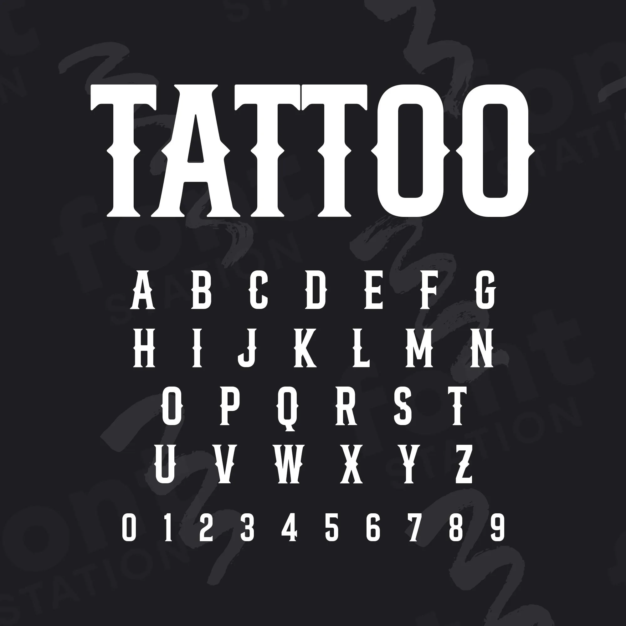 Tattoo Numbers Vol.2 - For Procreate and Photoshop. - TORUS INK