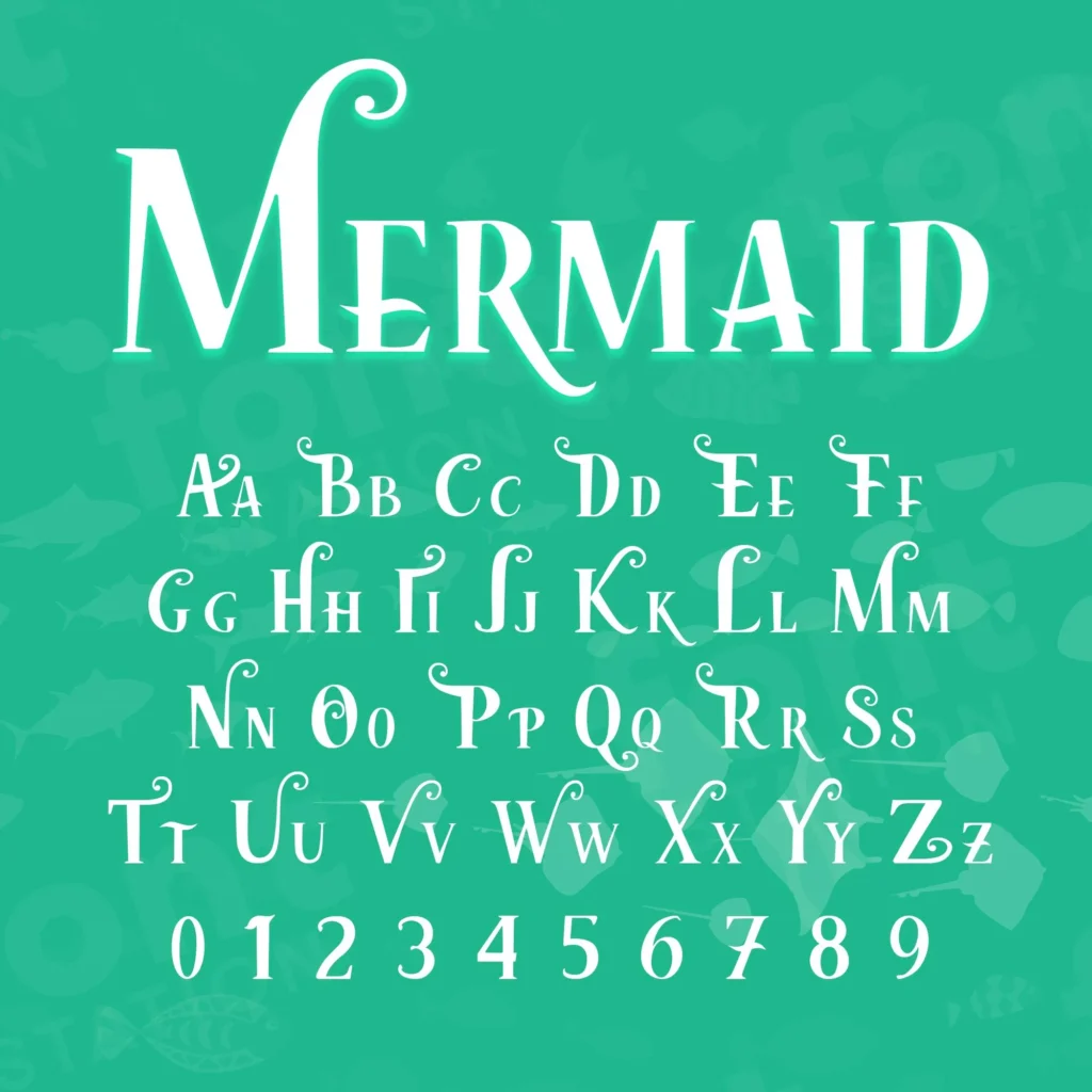 The Little Mermaid Font - Instant Download