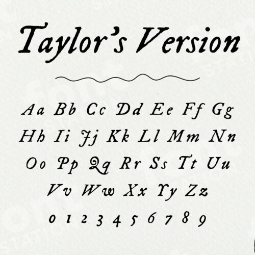Image showing all characters available in the Folkloric version font created by FontStation.