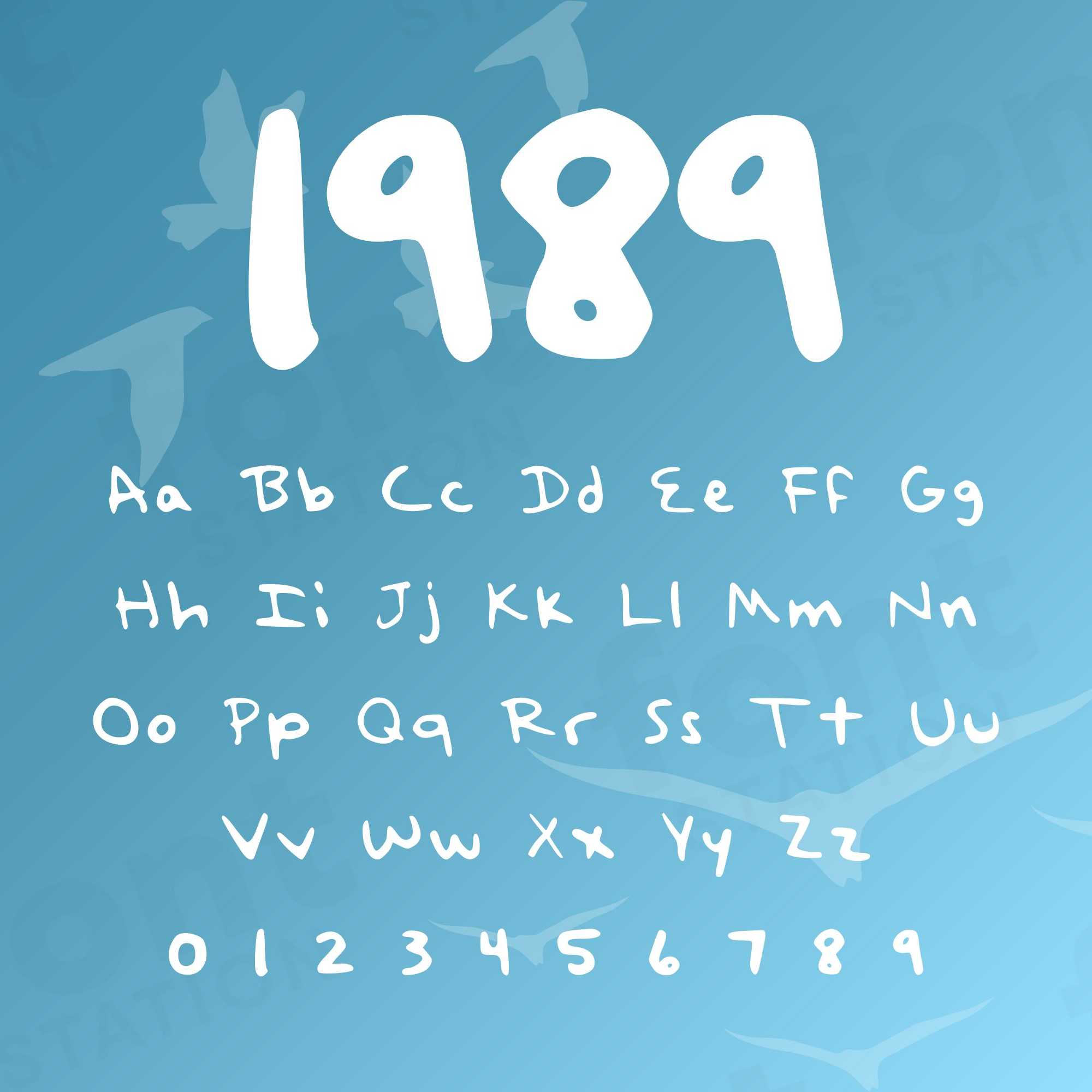1989 Taylor's Version Font - Instant Download