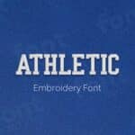 Athletic Embroidery Font - Jacket Stitching Alphabet