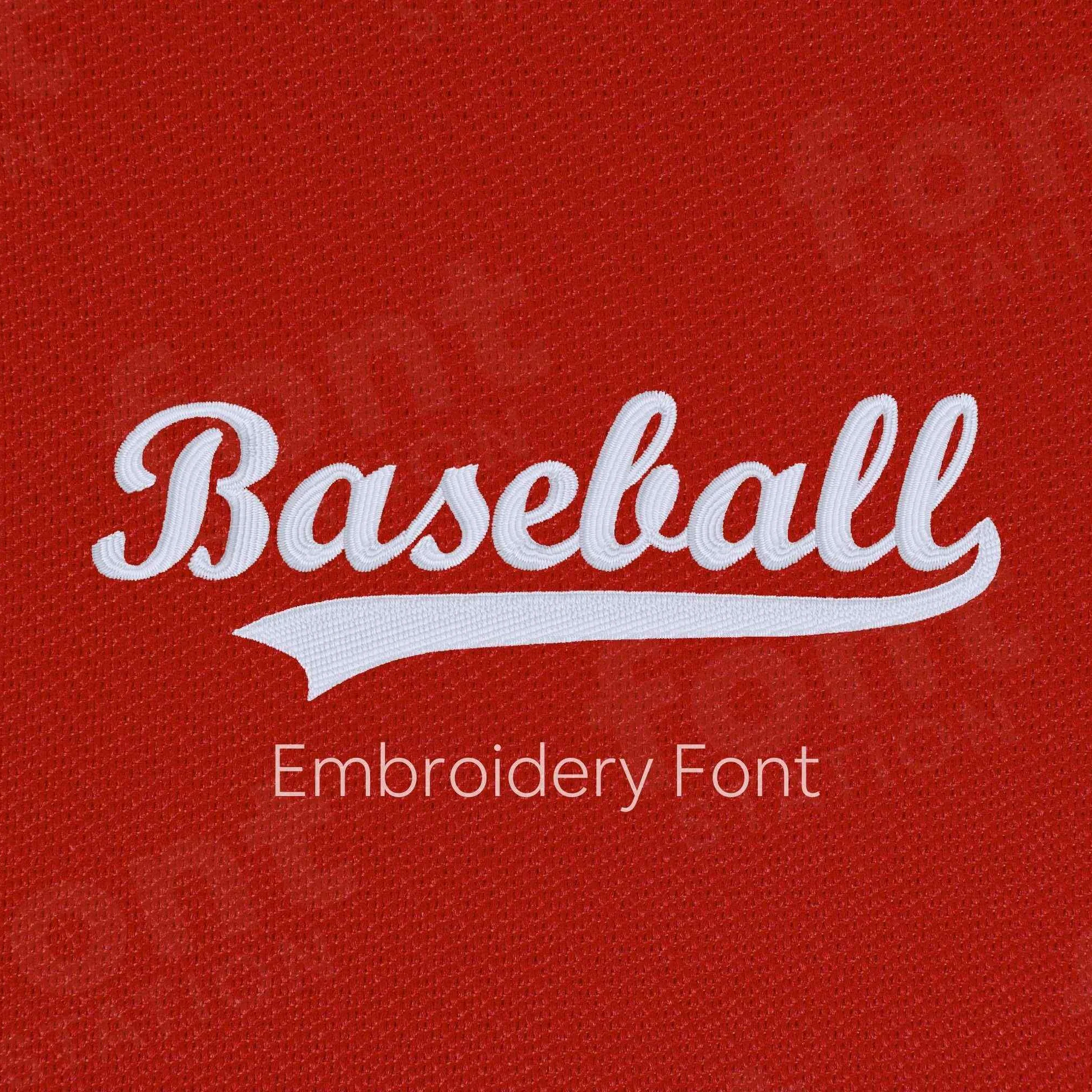 1 2 baseball embroidery font sport letters main square